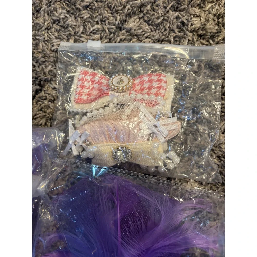 Disney Stitch Slap Bracelets and Girls Tea Party Dress Up Accessory Lot Purple